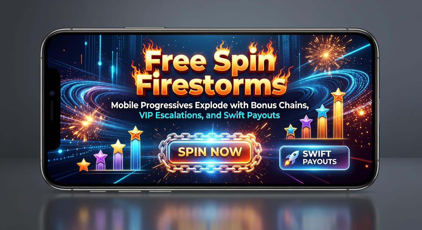 Dynamic graphic of a VIP ladder escalating beside a chain of exploding free spin symbols on a mobile progressive slot interface