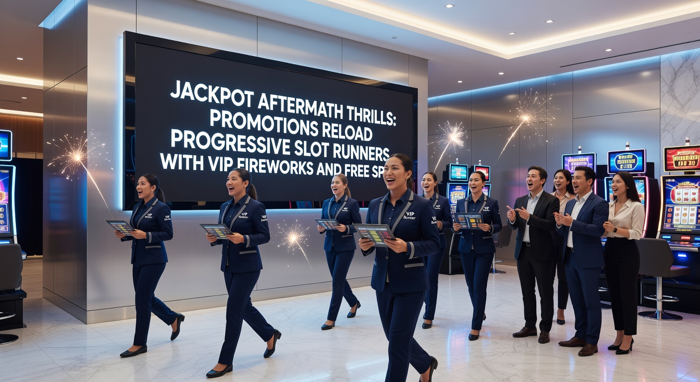 VIP player interface displaying fireworks animation, jackpot reload notification, and stacked free spins ready to launch