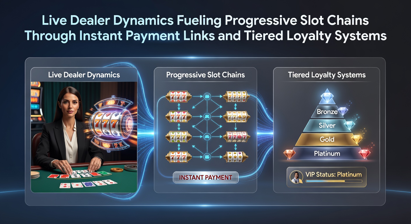 Live dealer table interface showing real-time progressive slot linkages and payment options