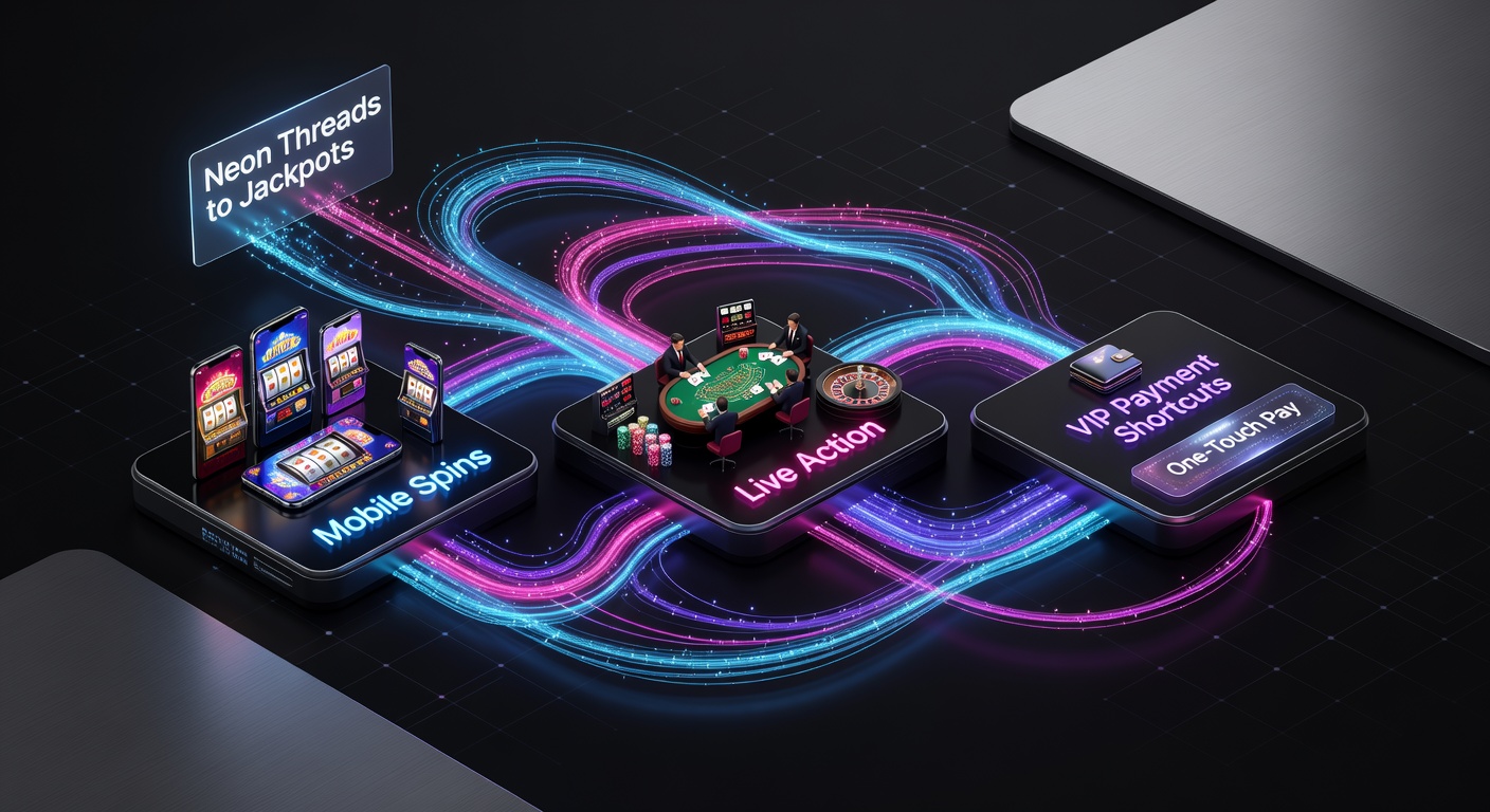 Dynamic split-screen showing a VIP dashboard with instant payment icons, live jackpot feeds, and mobile spin history, illustrating shortcut pathways to big wins