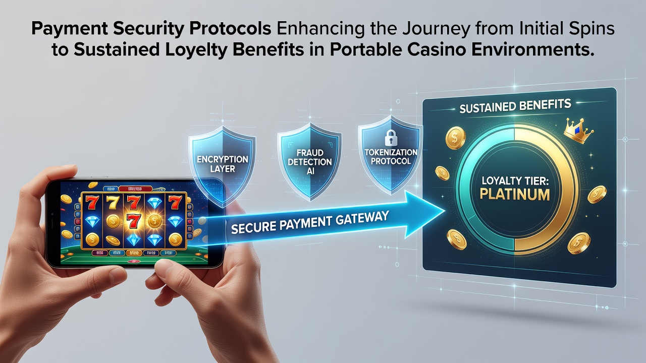 Mobile casino app displaying encrypted payment processing screen with security icons