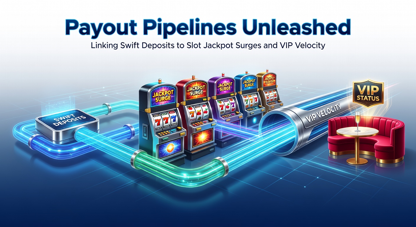 Vibrant digital graphic showing swift money streams flowing into slot machines, sparking jackpot explosions and VIP ladders climbing rapidly