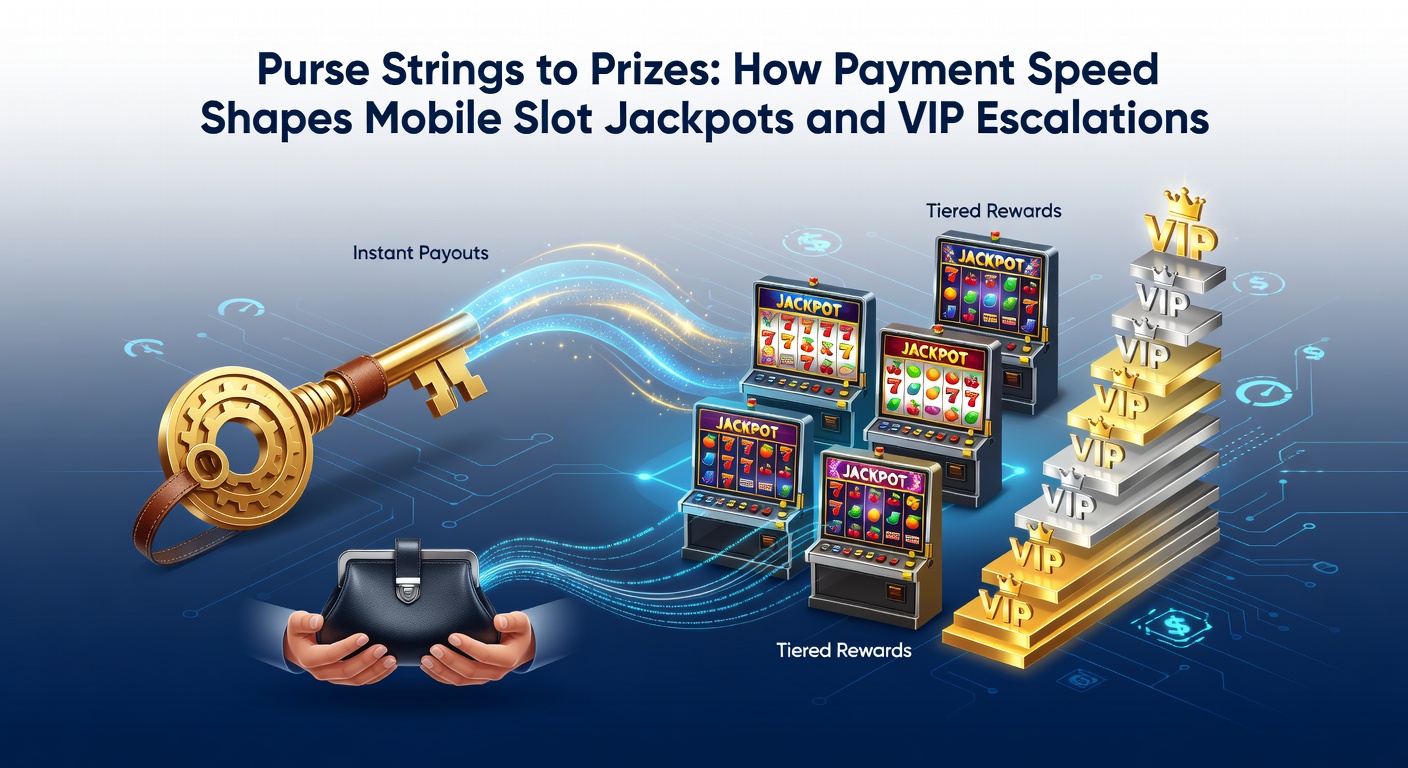 Mobile phone displaying a vibrant slot game interface with jackpot counters ticking upward and VIP badge glowing in the corner, illustrating fast-paced gaming action fueled by quick transactions