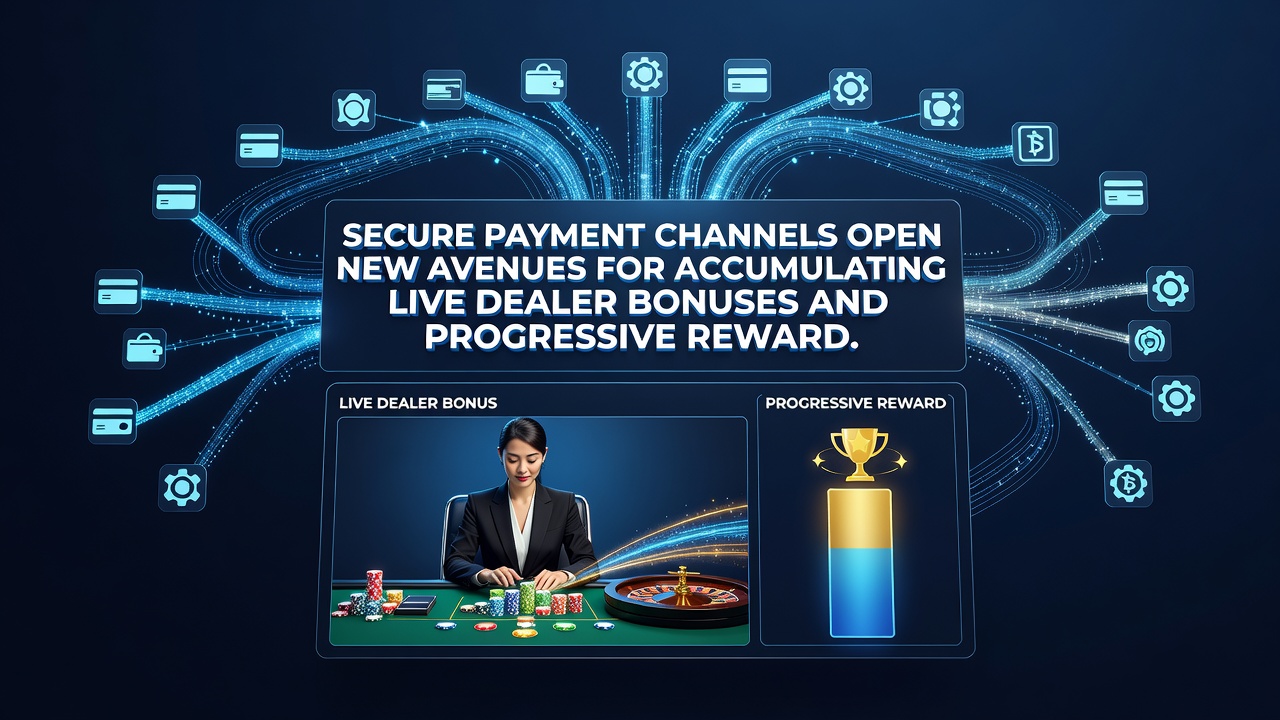 Integration of secure payments with progressive jackpot tracking in live dealer environments