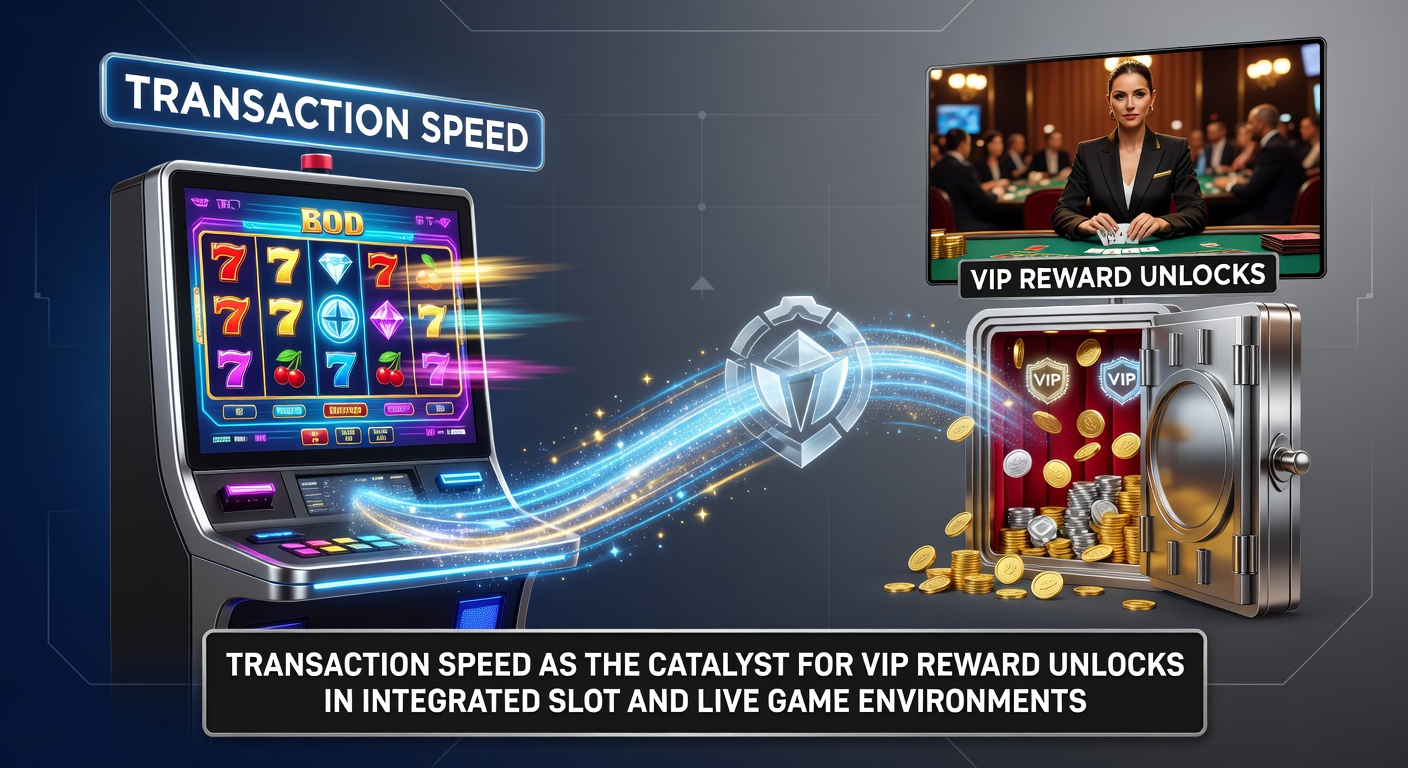 Integrated slot and live game platform interface showing real-time transaction processing and VIP progress indicators